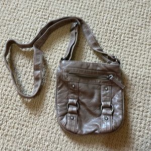 Taupe small crossbody bag